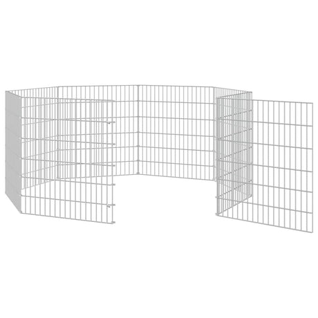 Vidaxl Tiergehäuse 8 Panels 54x60 cm verzinktes Eisen