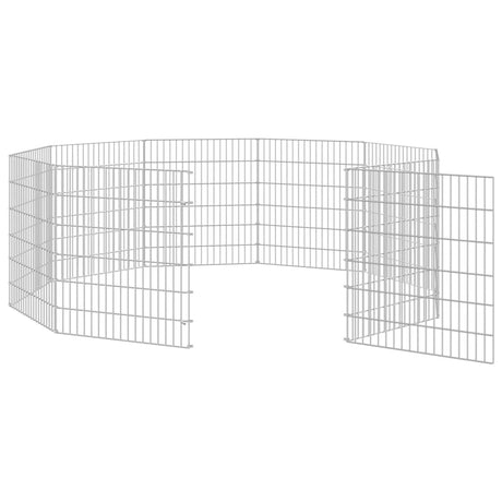Vidaxl Tierheim 10 Panels 54x60 cm verzinktes Eisen