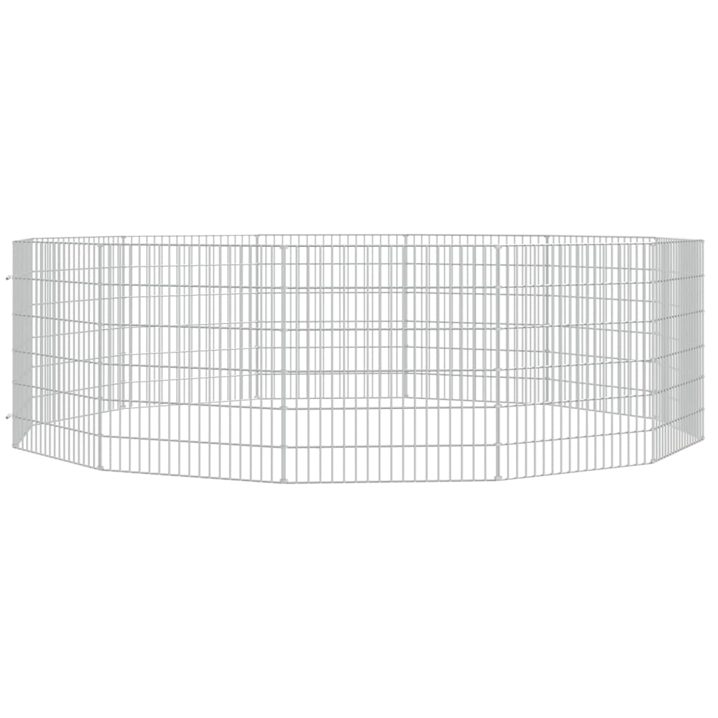 Vidaxl Tierlager 12 Paneele 54x60 cm verzinktes Eisen