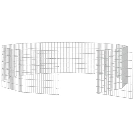 Vidaxl Tierlager 12 Paneele 54x60 cm verzinktes Eisen