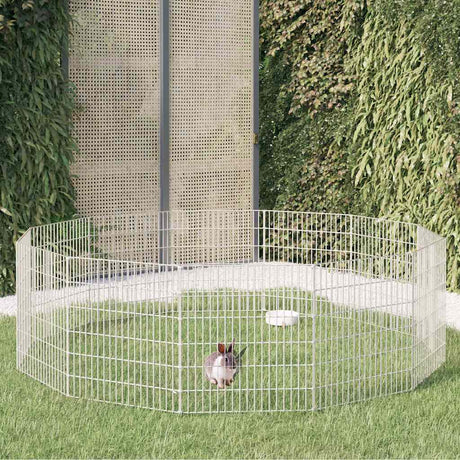 Vidaxl Tierlager 12 Paneele 54x60 cm verzinktes Eisen