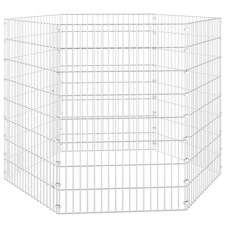Vidaxl Tiergehäuse 6 Panels 54x80 cm verzinktes Eisen