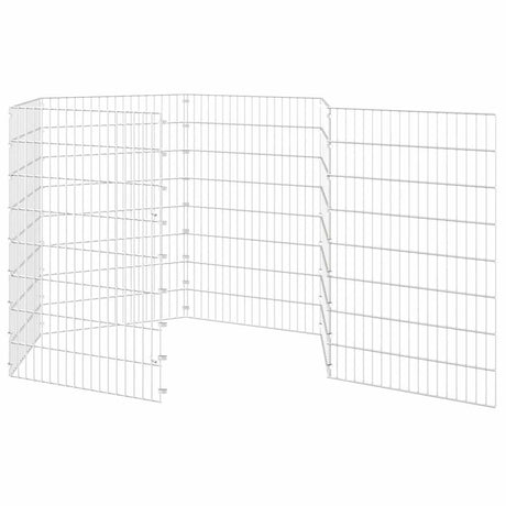 Vidaxl Tiergehäuse 6 Panels 54x80 cm verzinktes Eisen