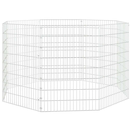 Vidaxl Tiergehäuse 8 Panels 54x80 cm verzinktes Eisen