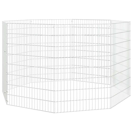 Vidaxl Tiergehäuse 8 Panels 54x80 cm verzinktes Eisen