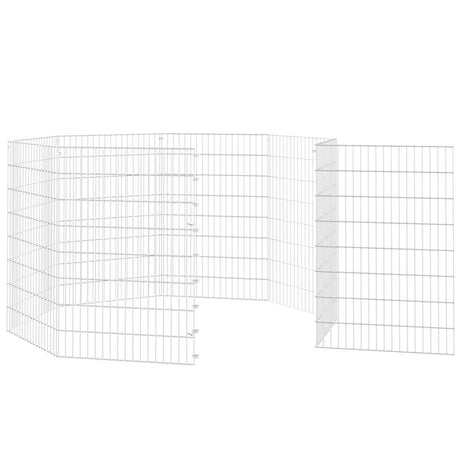 Vidaxl Tiergehäuse 8 Panels 54x80 cm verzinktes Eisen