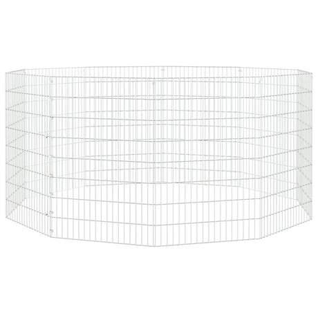 Vidaxl Tiergehäuse 10 Panels 54x80 cm verzinktes Eisen