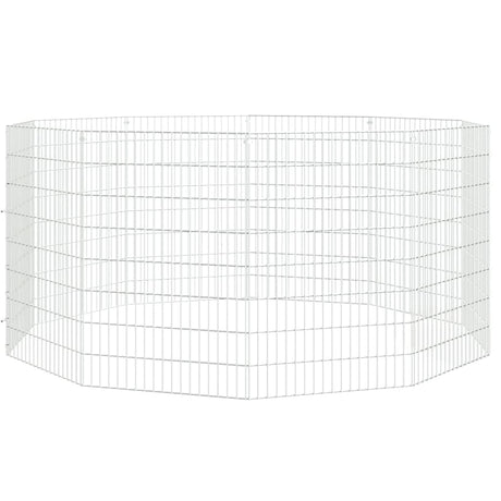 Vidaxl Tiergehäuse 10 Panels 54x80 cm verzinktes Eisen