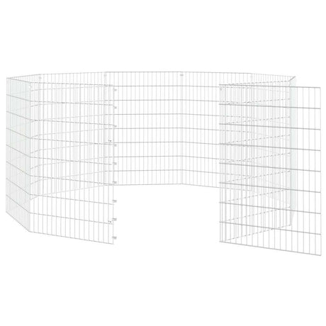 Vidaxl Tiergehäuse 10 Panels 54x80 cm verzinktes Eisen