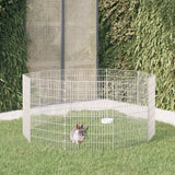 Vidaxl Tiergehäuse 10 Panels 54x80 cm verzinktes Eisen