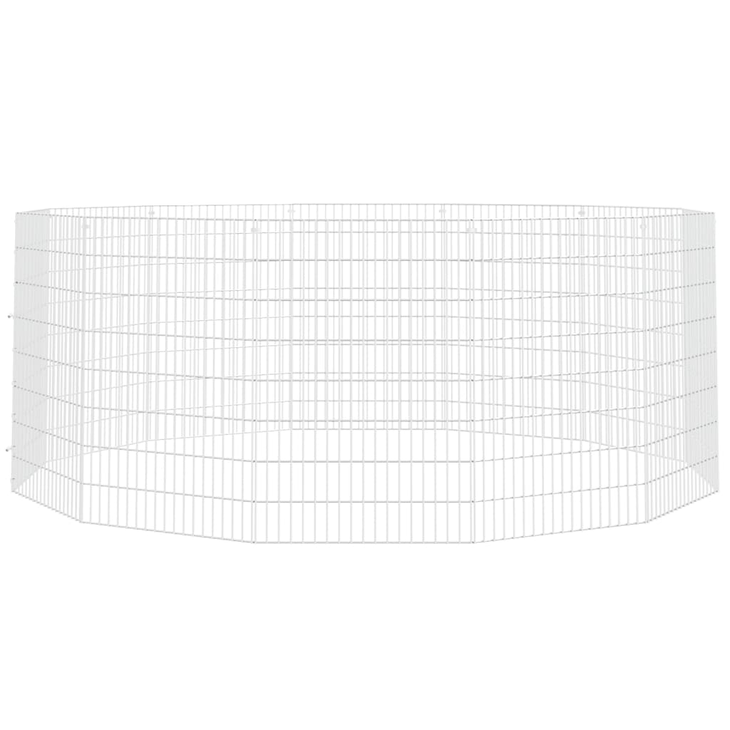 VIDAXL -Tierset 12 Panels 54x80 cm verzinktes Eisen