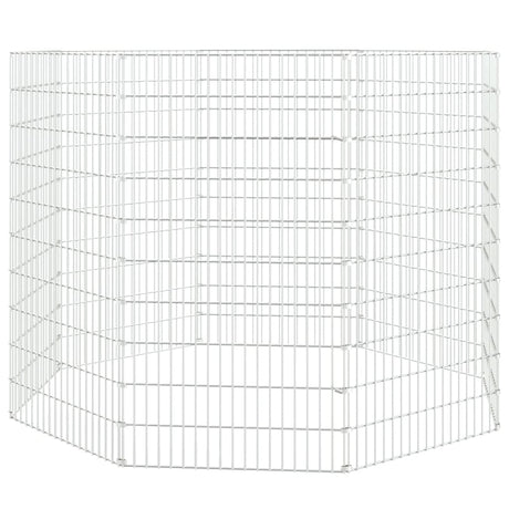 Vidaxl Tiergehäuse 8 Panels 54x100 cm verzinkt