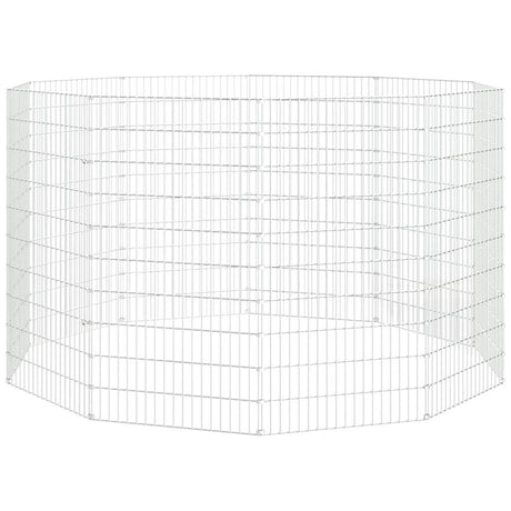 Vidaxl Tiergehäuse 10 Panels 54x100 cm verzinktes Eisen