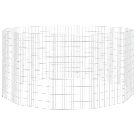 Vidaxxl Freilandtiergehege 12 Paneele 54x100 cm verzinktes Eisen