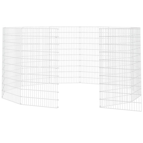 Vidaxxl Freilandtiergehege 12 Paneele 54x100 cm verzinktes Eisen