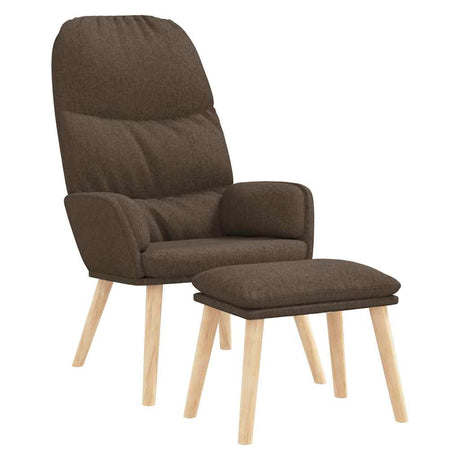Vidaxl relaxstoel met voetenbank stof taupe