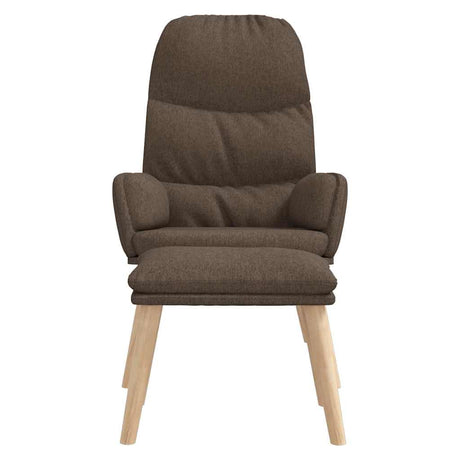 Vidaxl relaxstoel met voetenbank stof taupe