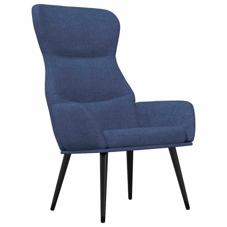 Vidaxl relaxstoel met voetenbank stof blauw