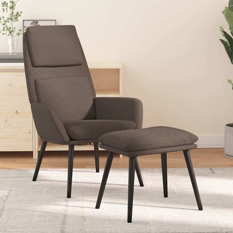 Vidaxl relaxstoel met voetenbank stof taupe