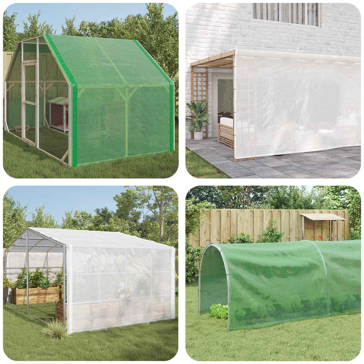 Vidaxl -Gerät Leno 140 g m² 4x5 m Weiß