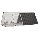 VidaXL Kaninchenstall 201,5 x 80,5 x 71 cm, verzinkter Stahl, Anthrazit