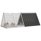 VidaXL Kaninchenstall 201,5x80,5x71 cm verzinkter Stahl Anthrazit