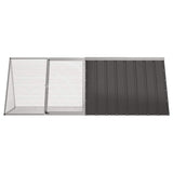 VidaXL Kaninchenstall 201,5 x 80,5 x 71 cm, verzinkter Stahl, Anthrazit