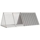 Vidaxl konijnenhok 201,5x80,5x71 cm gegalvaniseerd staal grijs