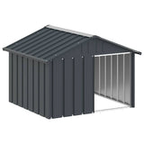 Vidaxl Hund Loft 116.5x103x81.5 cm verzinkte Stahl -Anthrazitfarbe