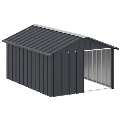 Vidaxl Dog Loft 116.5x153x81.5 cm verzinkte Stahl -Anthrazitfarbe