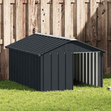 Vidaxl Dog Loft 116.5x153x81.5 cm verzinkte Stahl -Anthrazitfarbe