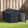 Vidaxl Dog Loft 116.5x153x81.5 cm verzinkte Stahl -Anthrazitfarbe