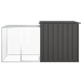 Vidaxl Chicken Coop 200x91x100 cm verzinkter Stahl -Anthrazit -Verschärfen