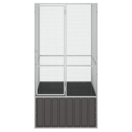 Vidaxl Vogelkäfig 111x107x211.5 cm verzinkte Stahl -Anthrazitfarbe