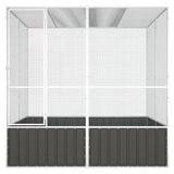 VIDAXL -Vogelkäfig 213.5x217.5x211.5 cm verzinkter Stahl -Anthrazit