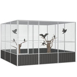 Vidaxl Vogelkäfig 302.5x324.5x211.5 cm verzinkter Stahl -Anthrazit