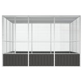 Vidaxl Vogelkäfig 302.5x324.5x211.5 cm verzinkter Stahl -Anthrazit