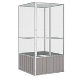 Vidaxl Vogelkäfig 111x107x211.5 cm verzinkter Stahl grau