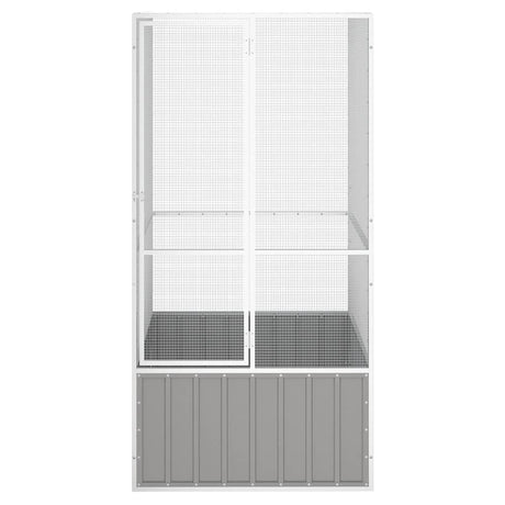 Vidaxl Vogelkäfig 111x107x211.5 cm verzinkter Stahl grau