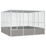 Vidaxl Vogelkäfig 302.5x324.5x211,5 cm verzinkter Stahl grau