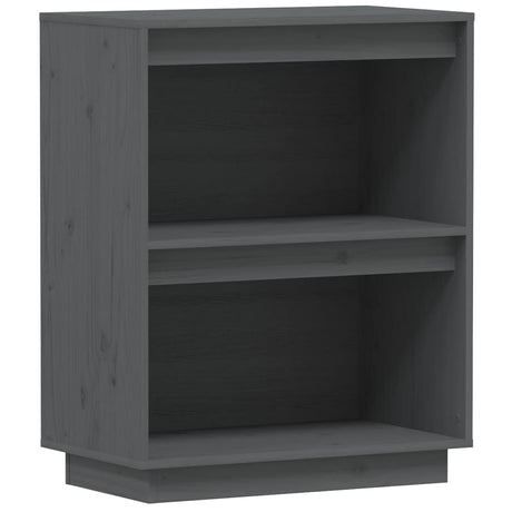 Vidaxl wandkast 60x34x75 cm massief grenenhout grijs