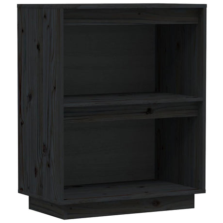 Vidaxl wandkast 60x34x75 cm massief grenenhout zwart