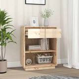 Vidaxl wandkast 60x34x75 cm massief grenenhout