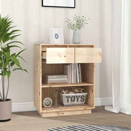 Vidaxl wandkast 60x34x75 cm massief grenenhout