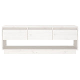 Vidaxl tv-meubel 110,5x34x40 cm massief grenenhout wit