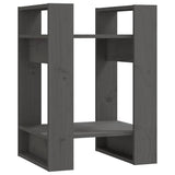 Vidaxl boekenkast kamerscherm 41x35x57 cm massief grenenhout grijs