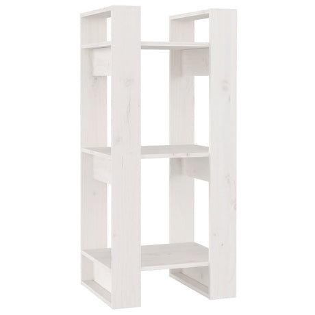 Vidaxl boekenkast kamerscherm 41x35x91 cm massief grenenhout wit