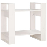 Vidaxl boekenkast kamerscherm 60x35x57 cm massief grenenhout wit