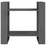 Vidaxl boekenkast kamerscherm 60x35x57 cm massief grenenhout grijs