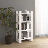 Vidaxl boekenkast kamerscherm 60x35x125 cm massief hout wit